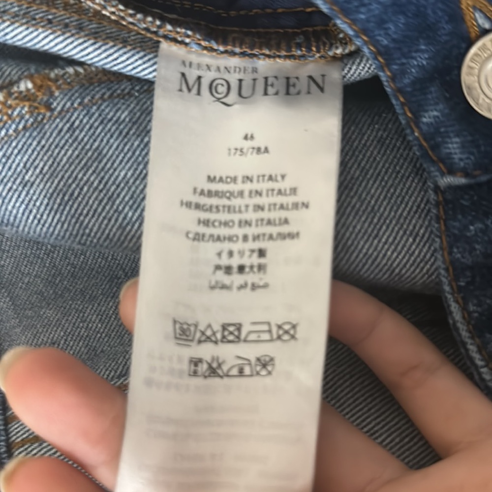 Alexander Mcqueen Patchwork Boyfriend Jeans Size … - image 5